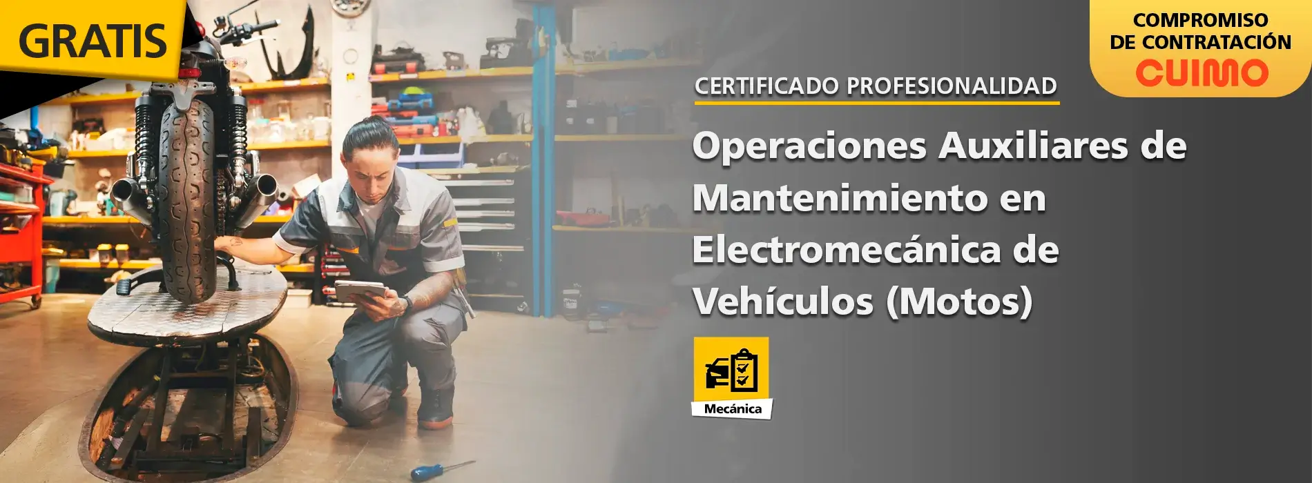 Operaciones Auxiliares de Mantenimiento en Electromecánica de Vehículos (Motos)