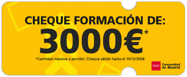 Cheque Formación Comunidad de Madrid